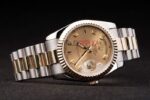 Rolex replica daydate acciaio oro gold dial orologio replica copia imitazione 4us455 - immagine 5
