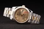 Rolex replica daydate acciaio oro gold dial orologio replica copia imitazione 4us455 - immagine 6