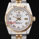 Rolex replica daydate acciaio oro white roman jubilèè orologio replica copia imitazione 4us456