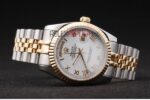 Rolex replica daydate acciaio oro white roman jubilèè orologio replica copia imitazione 4us456 - immagine 5
