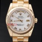 Rolex replica daydate oro giallo white roman orologio replica copia imitazione 4us458