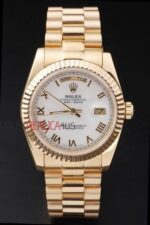 Rolex replica daydate oro giallo white roman orologio replica copia imitazione 4us458