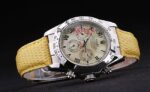 Rolex replica daytona beach yellow strip leather orologio replica copia imitazione 4us459 - immagine 4
