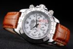 Rolex replica daytona vip pelle acciaio cinturino cuoio orologio replica copia imitazione 4us461 - immagine 6