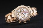 Rolex replica daytona oro giallo brillantini bezel orologio replica copia imitazione 4us464 - immagine 4