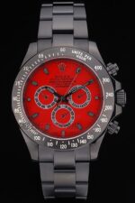 Rolex replica daytona pro-hunter pvd red dial orologio replica copia imitazione 4us467 - immagine 3