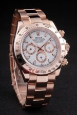 Rolex replica daytona rose gold white dial orologio replica copia imitazione 4us469 - immagine 3