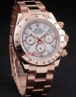 Rolex replica daytona rose gold white dial orologio replica copia imitazione 4us469