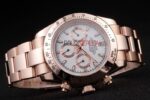 Rolex replica daytona rose gold white dial orologio replica copia imitazione 4us469 - immagine 4