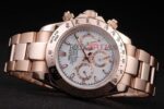 Rolex replica daytona rose gold white dial orologio replica copia imitazione 4us469 - immagine 5