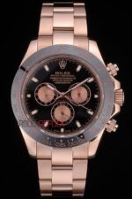 Rolex replica daytona rose gold ceramichon bezel orologio replica copia imitazione 4us472 - immagine 4