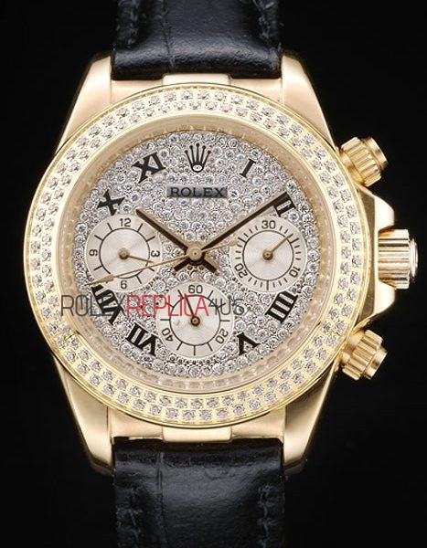 virtuemart_product_7002rolex-replica-orologi-copia-imitazione-rolex-omega Rolex replica daytona oro giallo SARU full brillantini strip leather orologio replica copia imitazione 4us475 - immagine 1