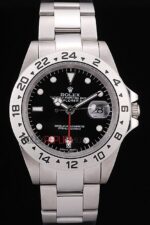 Rolex replica explorer II black dial acciaio replica copia imitazione 4us506 - immagine 3