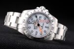 Rolex replica explorer II white dial acciaio 42mm big new basilea replica copia imitazione 4us509 - immagine 6