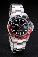 Rolex replica GMT master II rosso nero ceramichon new basilea oro bianco orologio replica copia imitazione 4us292 - immagine 4