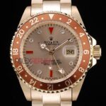 Rolex replica GMT master II oro occhio di tigre argentèè dial orologio replica copia imitazione 4us493