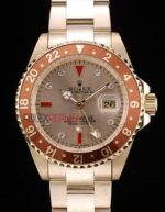 Rolex replica GMT master II oro occhio di tigre argentèè dial orologio replica copia imitazione 4us493