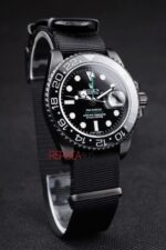 Rolex replica GMT master II nero ceramichon ref. 116710LN pro-hunter pvd cordura orologio replica copia imitazione 4us496 - immagine 4