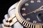Rolex replica datejust acciaio oro black brillantini jubilèè orologio replica copia imitazione 4us479 - immagine 8