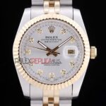 Rolex replica datejust acciaio oro argentèè brillantini jubilèè orologio replica copia imitazione 4us480