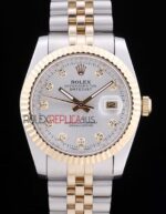 Rolex replica datejust acciaio oro argentèè brillantini jubilèè orologio replica copia imitazione 4us480