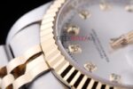 Rolex replica datejust acciaio oro argentèè brillantini jubilèè orologio replica copia imitazione 4us480 - immagine 8