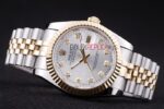 Rolex replica datejust acciaio oro argentèè brillantini jubilèè orologio replica copia imitazione 4us480 - immagine 6