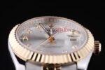 Rolex replica datejust acciaio oro argentèè brillantini jubilèè orologio replica copia imitazione 4us480 - immagine 7