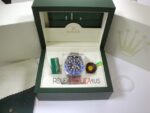 Rolex replica GMT master II nero blu ceramichon new basilea orologio replica copia imitazione 4us273 - immagine 7