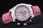 Rolex replica daytona beach pink strip leather orologio replica copia imitazione 4us476 - immagine 5