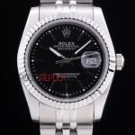 Rolex replica datejust acciaio black barrette jubilèè orologio replica copia imitazione 4us481