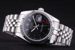 Rolex replica datejust acciaio black barrette jubilèè orologio replica copia imitazione 4us481 - immagine 5