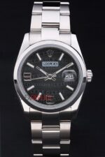 Rolex replica datejust acciaio black centenario 369 oyster orologio replica copia imitazione 4us482 - immagine 3