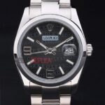 Rolex replica datejust acciaio black centenario 369 oyster orologio replica copia imitazione 4us482