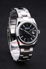 Rolex replica datejust acciaio black centenario 369 oyster orologio replica copia imitazione 4us482 - immagine 4