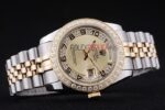 Rolex replica daydate acciaio oro full brillantini SARU orologio replica copia imitazione 4us484 - immagine 5