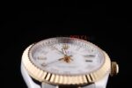 Rolex replica datejust acciaio oro white roman oyster orologio replica copia imitazione 4us485 - immagine 7