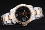 Rolex replica datejust acciaio oro brillantini bezel oyster orologio replica copia imitazione 4us486 - immagine 6