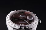 Rolex replica datejust acciaio brown brillantini bezel oyster orologio replica copia imitazione 4us488 - immagine 6