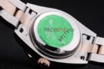 Rolex replica datejust acciaio oro lady brown brillantini bezel oyster orologio replica copia imitazione 4us491 - immagine 9