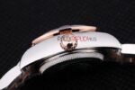 Rolex replica datejust acciaio oro lady brown brillantini bezel oyster orologio replica copia imitazione 4us491 - immagine 8