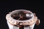 Rolex replica datejust acciaio oro lady brown brillantini bezel oyster orologio replica copia imitazione 4us491 - immagine 7