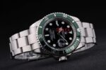 Rolex replica submariner 50th anniversary ghiera verde black dial orologio replica copia imitazione 4us498 - immagine 5