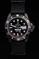 Rolex replica submariner pro-hunter comex cordura pvd black dial orologio replica copia imitazione 4us500 - immagine 3