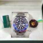 Rolex replica GMT master II nero blu ceramichon new basilea orologio replica copia imitazione 4us273
