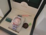Rolex replica pearlmaster acciaio yellow orange orologio replica copia imitazione 4us266 - immagine 14