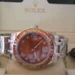 Rolex replica pearlmaster acciaio yellow orange orologio replica copia imitazione 4us266