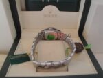 Rolex replica pearlmaster acciaio yellow orange orologio replica copia imitazione 4us266 - immagine 12