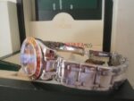 Rolex replica pearlmaster acciaio yellow orange orologio replica copia imitazione 4us266 - immagine 5