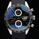 Tag-Heuer carrera calibre 18 chrono black dial strip rubber-b replica orologio replica copia 4us623